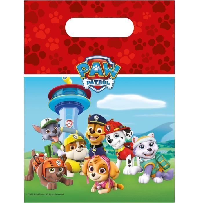 6 Sachet Surprise Pat Patrouille Paw Patrol - Sac Cadeau Bonbon