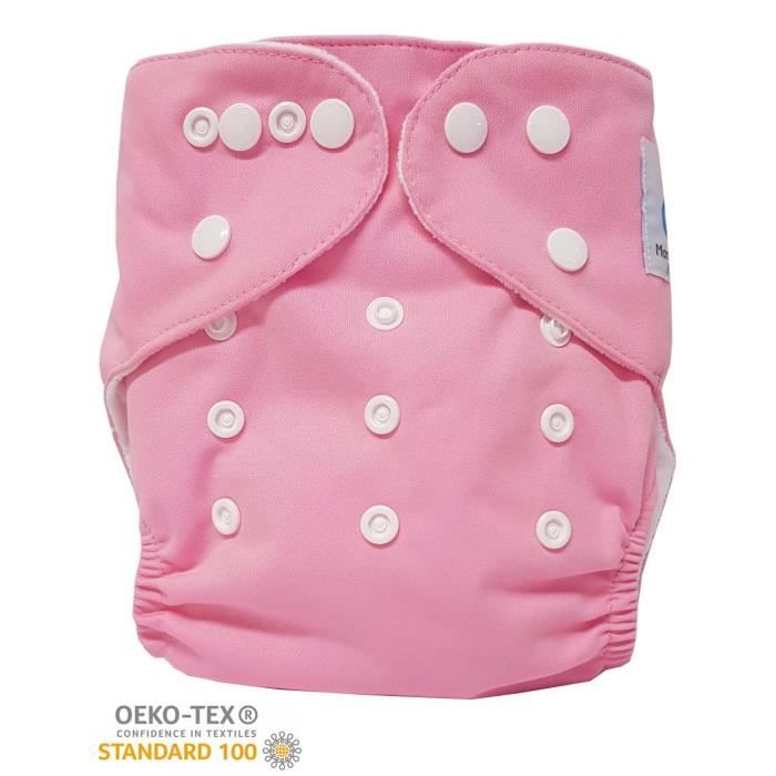 Couche lavable tout en un TE1 OEKO TEX Rose Cdiscount