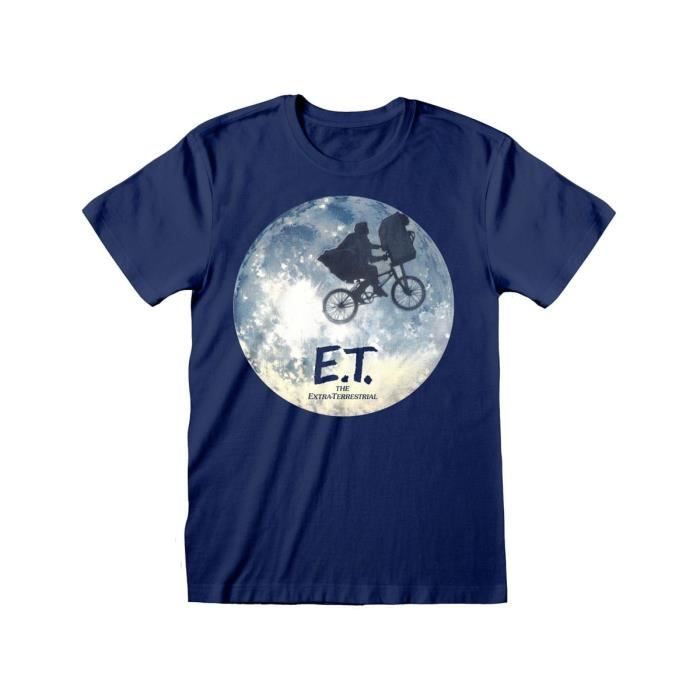 T-Shirt - Heroes Inc - E.T. l'extra-terrestre - Moon Silhouette - Blanc - Adulte