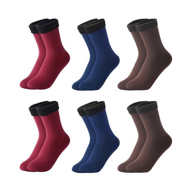 6 Paires Chaussettes Laine Mérinos Mosey Kosy - Thermiques, Respirantes, Pour Randonnée, Travail, Hiver