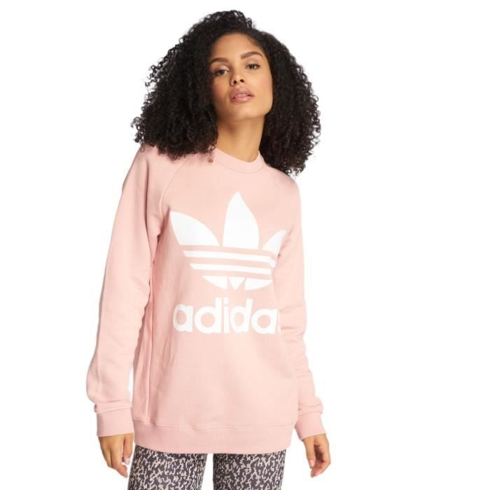 pull adidas femme rose et gris