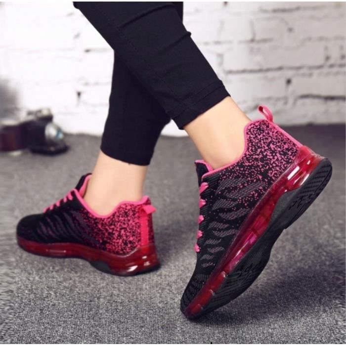 5 couleurs baskets pour femmes chaussures de running confortables et  respirantes rose pourpre plus de couleur (taille: 35-41) US - Achat / Vente  5 couleurs baskets pour femm pas cher - Soldes sur Cdiscount