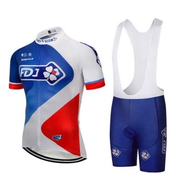 Nalini Francaise des Jeux FDJ Cycling Jersey Mens Size 3 White Blue Lapierre UCI