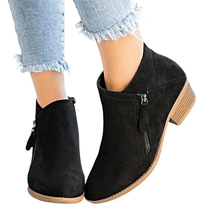 Bottines fermeture eclair femme outlet