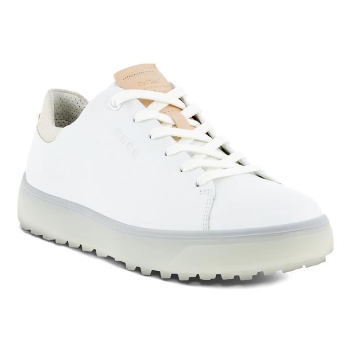 chaussures de golf de golf femme ecco w golf tray - bright white - 38