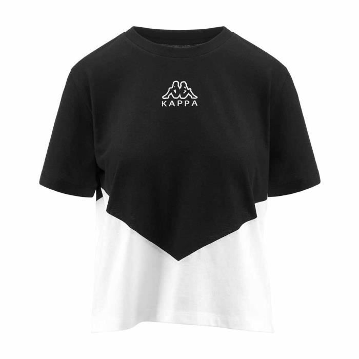 T-shirt KAPPA Ece Sportswear pour Femme - Manches courtes - Multisport - Noir, blanc