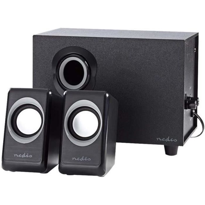 Système de haut-parleur pour PC Nedis Canal 2.1 16 Watt noir