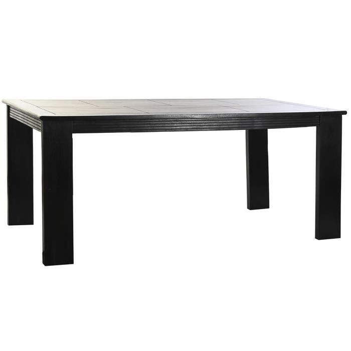 table à manger table repas rectangulaire en acacia coloris marron foncé - longueur 180 x hauteur 76 x profondeur 90 cm