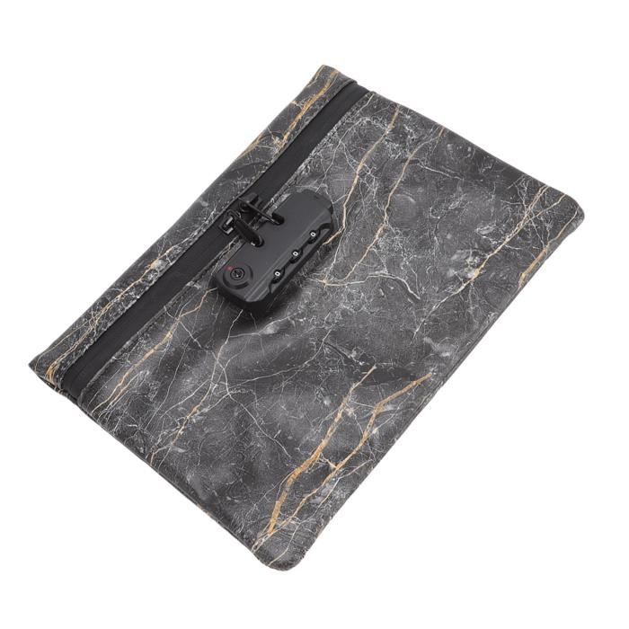 Seemeroad Trousse de Toilette en Toile pour Hommes et Femmes Sac de Toilette Kit de Rasage Cosmétique Organisateur avec Poignée pour Voyage Gym Business et Vacance (Noir, Grande
