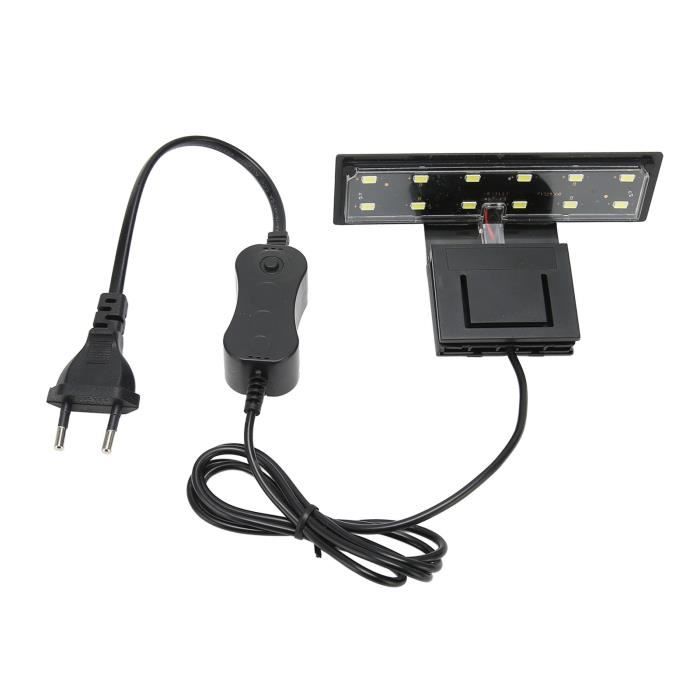 Meilleurs prix pour SALUTUYA Clip d’aquarium sur la lumière LED Mini lampe LED à Clip pour Aquarium, lumière animalerie eclairage Prise UE 220V