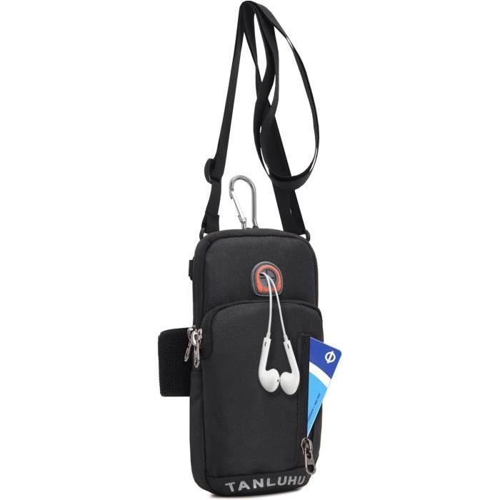 Brassard Sport STIM Gris - Pochette Téléphone Imperméable Pour Course à Pied - Taille Unique Réglable