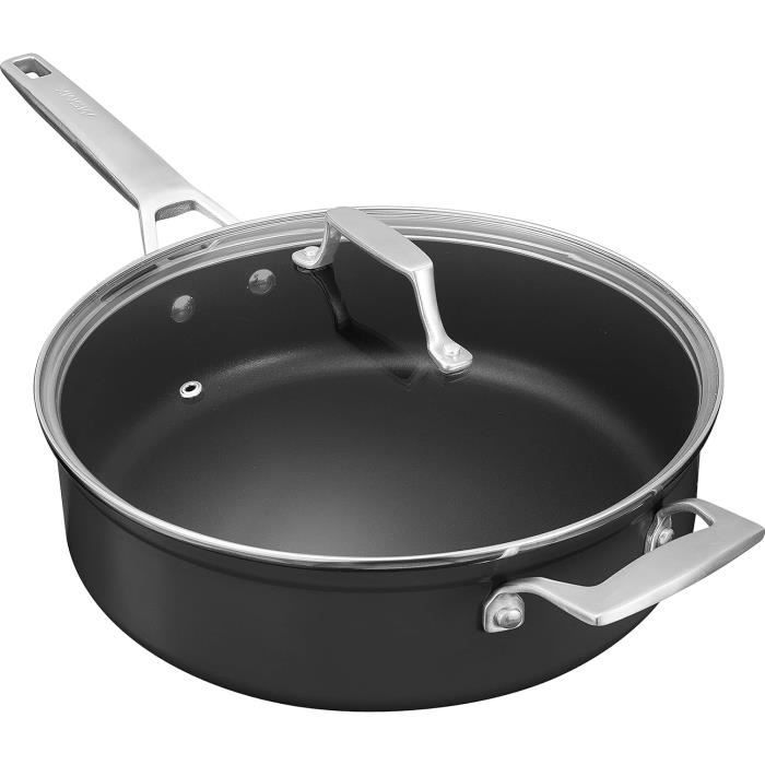 Casserole Haute BALLARINI 24cm - Anti-adhésive Granitium, Compatible Induction, Poignées Inox