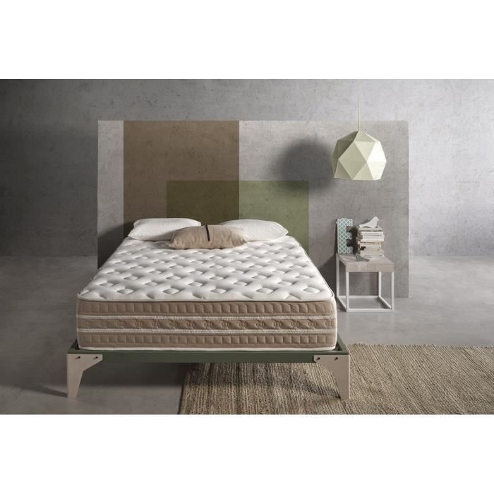 Mousse à Mémoire de Forme haute densité à cellule ouverte SIMPUR RELAX Surmatelas Haut de Gamme Top Topper® 135X190 cm Garantie 10 ans Ergonomique Épaisseur 5 cm avec Multi zones de confort