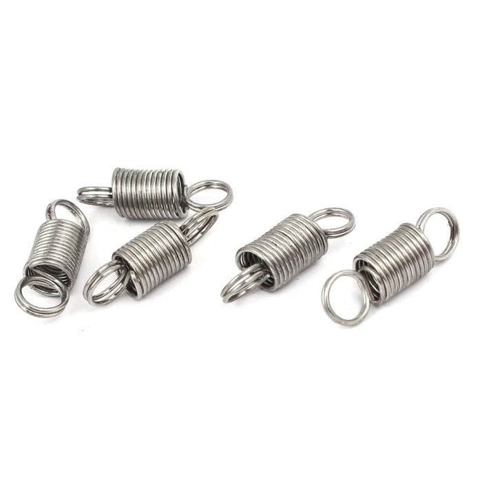 Lot De 5 Ressorts De Tension 0,5x4x60mm - Acier Inox 304 - Argent - Uxcell