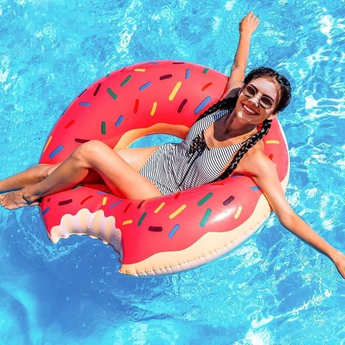 Bouée Ronde Gonflable Design - Jouet Piscine Plage, Matériau Résistant, Lot De 2