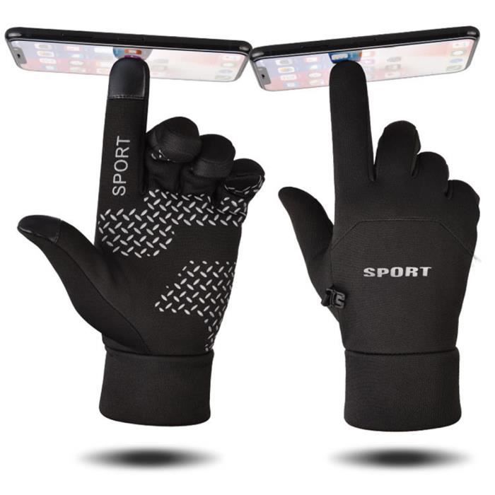 Gants de Moto à Écran Tactile pour Homme,Chauds et Imperméables,Protection d'Hiver- WN-01-orange