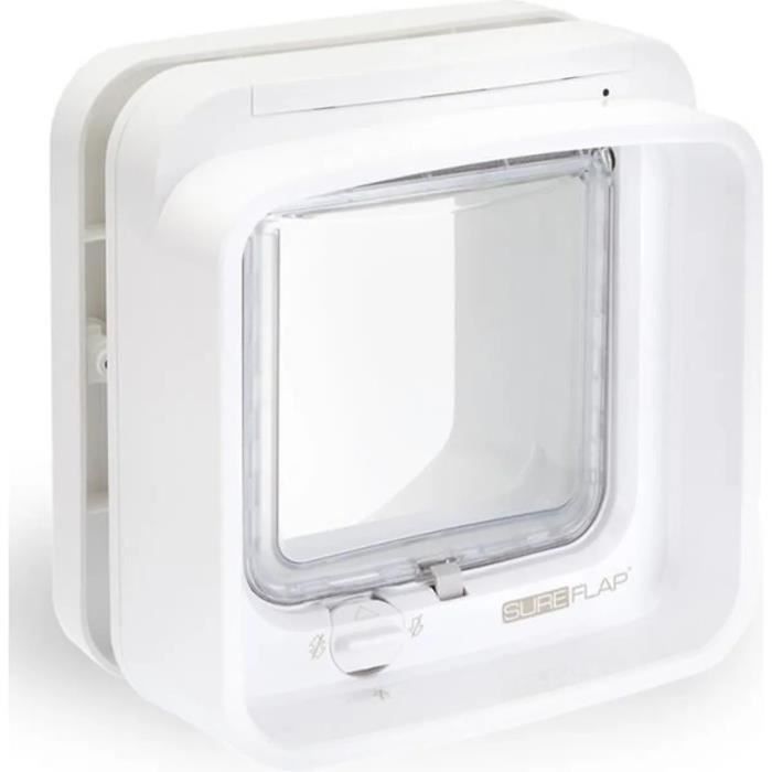 SUREFLAP Chatière à puce électronique DualScan - Blanc - 142 mm x 120 mm (Mémorisation d’un maximum 