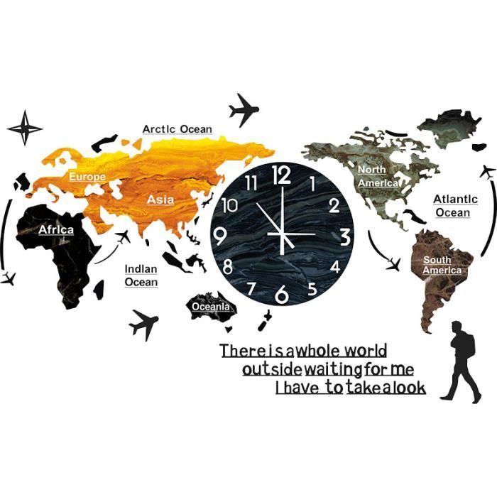 Horloge Murale Creative Carte Du Monde Maison Mode Horloges Nordiques Salon Lumiere Type B Cdiscount Maison Horloge Murale Creative Carte Du Monde Maison Mode Horloges Nordiques Salon Lumiere Type B Cdiscount Maison