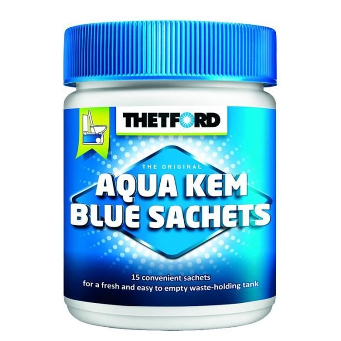 THETFORD Aqua-Kem Bleu x 15 Sachets Traitement des Matières Blanc