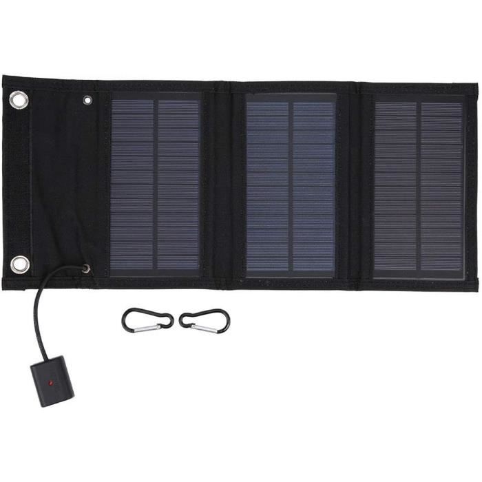 Chargeur Solaire Portable 15W Pliable - Panneau Solaire Étanche Pour Randonnée, Camping - Charge Téléphone En Plein Air