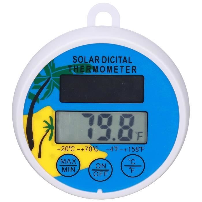 Thermomètre Flottant Pour Piscine Et Spa - Capteur Température Eau 0-50°C - Cordon De Fixation - Facile à Lire - Résistant, Sans Pile - Pour Étangs, Aquariums, Bassins - 13