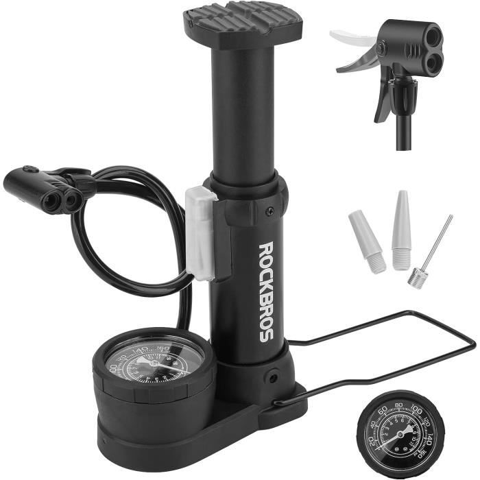 Avis / test - Pompe VéLo Pompe A Velo A Pied Bike Pump Mini Pompe VéLo Pompe  A Velo avec Manometre Pompe Electrique Velo Gonfleur Pneu pour - AUCUNE -  Prix