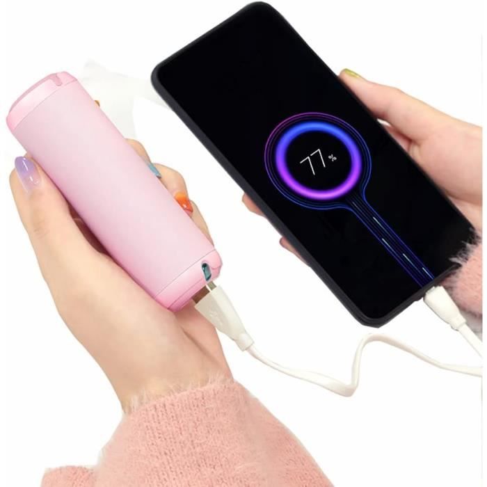 Chauffe-mains Rechargeable FiTspi 10000 MAh - 3 Niveaux De Chauffage Portable USB