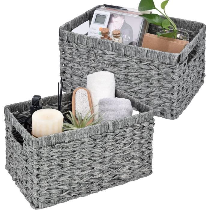 Paniers De Rangement En Rotin Naturel – Lot De 3 Tissés à La Main Pour Cuisine, Salon, Salle De Bain - 6