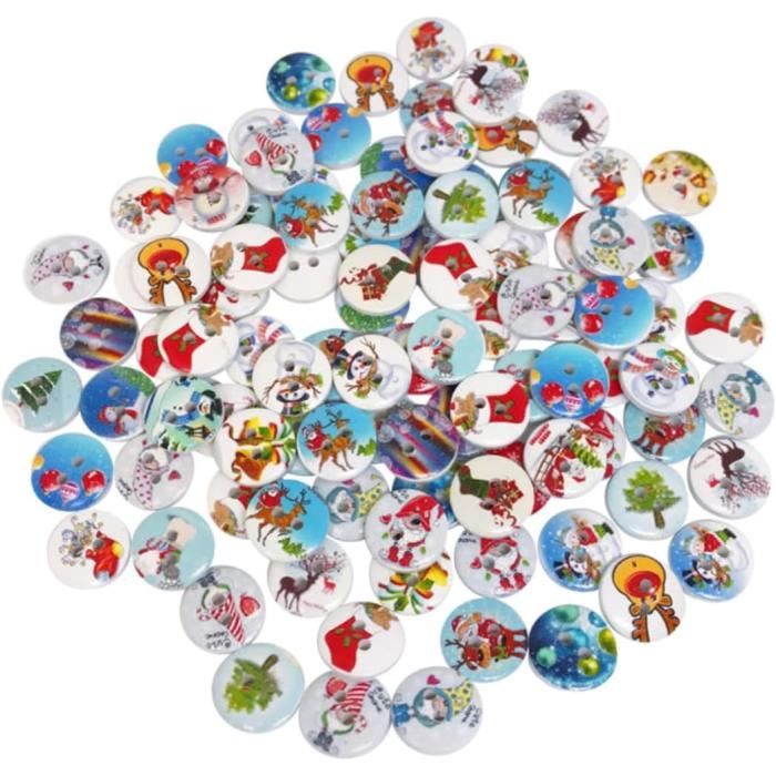 Lot De 10 Boutons De Noël Bonhomme De Neige - Attache Dos - 16x27mm - Neuf