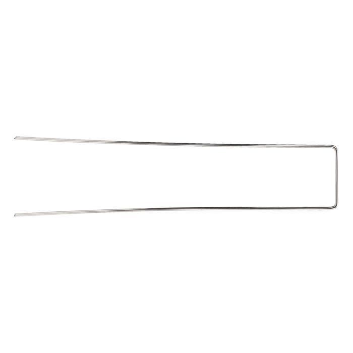 Piquets De Jardin En U En Acier Galvanisé - Lot De 10 - Pour Membrane Anti-mauvaises Herbes, Gazon Artificiel, Filets - Dimensions 3 Mm X 150 Mm - 6