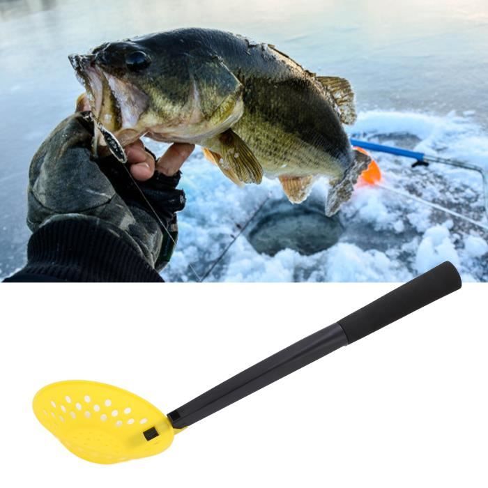 Écope Pour Pêche Sur Glace - Manche Long, Couleur Rouge/jaune - Pour Enlever La Glace Des Trous De Pêche