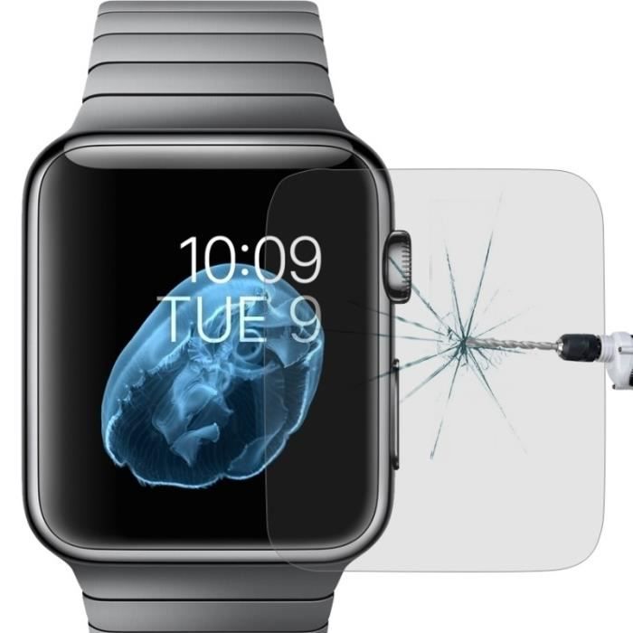 Protection écran Apple Watch Montre édition 42mm Diamètre du cadran 9H  dureté de surface 2.5D Antidéflagrant Film Verre Trempé - Cdiscount  Téléphonie