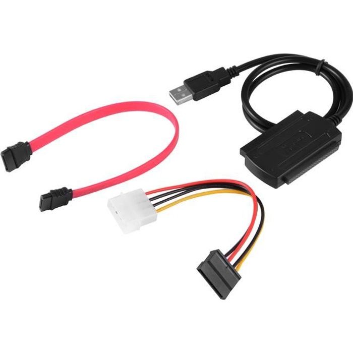 XCSOURCE Câble Convertisseur Adaptateur SATA-IDE vers USB 2.0 pour