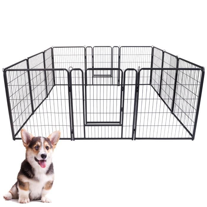 Comparer les prix de XMTECH Enclos Extérieur DIY clôture pour animaux avec porte, pour Lapins Domestiques Chiens et Animaux Chiot, 12 pièces.