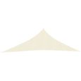 Voile d'ombrage triangulaire - ROKOO - Lucky - 160 g/m² - Crème - 3x4x5 m - Perméable au vent et à l'eau-1