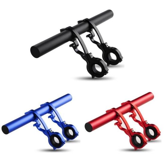 HDGSAFD Kit Extension De Guidon – 1 Pièce 30 Cm Aluminium + 2 Crochets Polyester/Fer – Pour Vélo Urbain Et Longue Distance