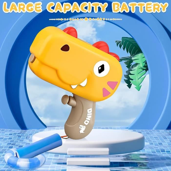 Pistolet à Eau Électrique Avec Lumière LED – Portée 6-10 M – Réservoir 150 Ml – Batterie Rechargeable