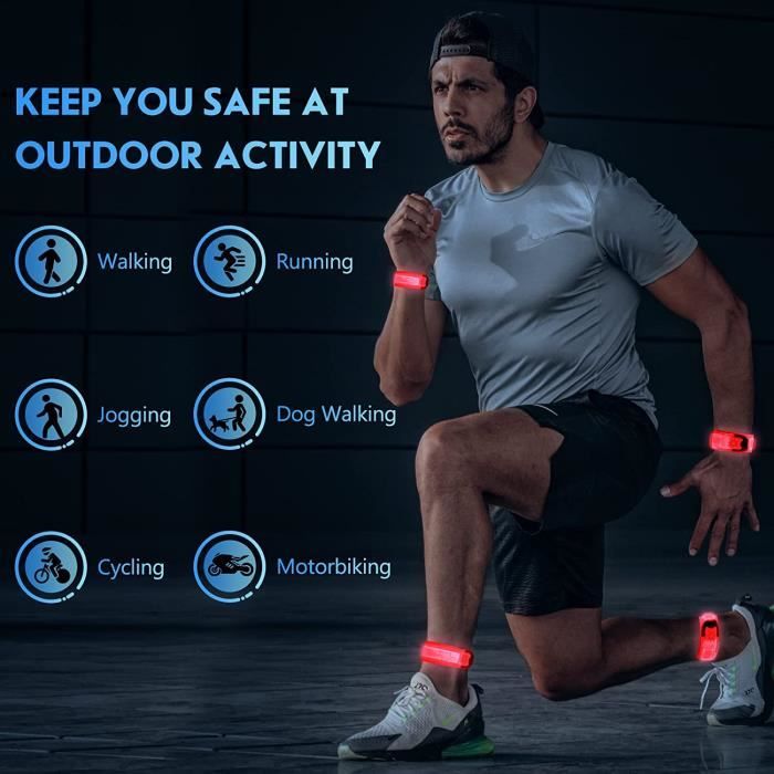 Acheter Z:NEX Brassard LED Rechargeable USB Pour Le Sport Et L'extérieur Éclairage Lumineux Parfait Une Visibilité Optimale Lors Des Activités Sportives Nocturnes Sur La Route ? Comparer Chez