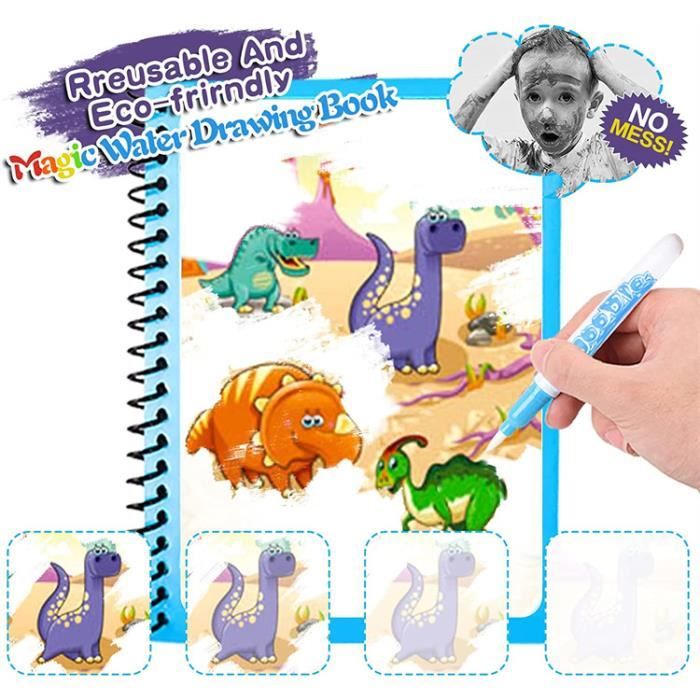 6 Pièces Livre de Coloriage a L'eau à Enfant Magic Water Book