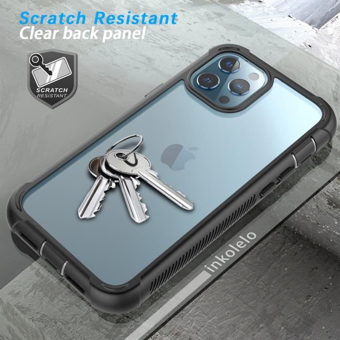 Ivoler Coque Mat Pour IPhone 13 Mini 5.4 Pouces, [Protection Antichoc Militaire] Arrière Translucide Étui De Protection Mince Anti-Rayures Bumper Housse, Noir