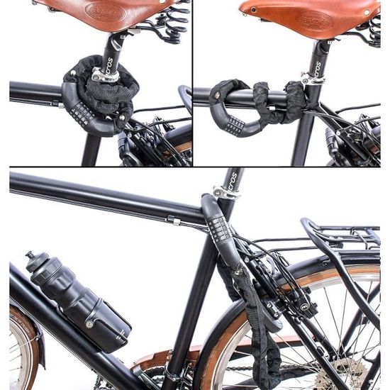 UND Chaîne Antivol Vélo à Code, Cadenas Vélo à 5 Chiffres