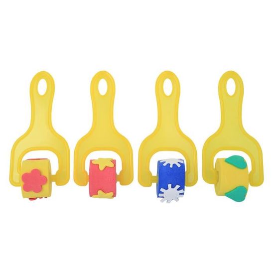 16 Pièces Petit Rouleau Éponge Peinture - Kit Bricolage Enfant, Éponges Créatives Pour Activités Artistiques
