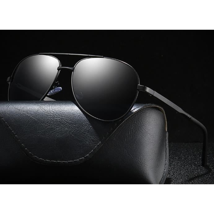 Lunette de Soleil Homme Aviateur Premium Spring Hinges Al Mg