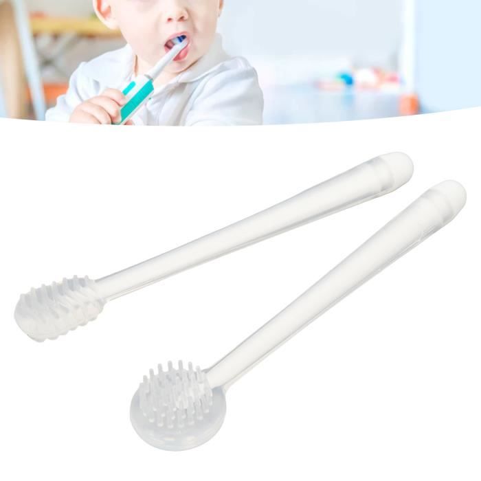 Brosse À Dents 3 En 1 En Silicone Souple Pour Bébé - Brosse À Dents De Massage Pour La Langue