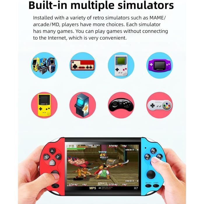 Kylewo Console de Jeu Portable, Console de Jeu rétro de 4,3 Pouces intégrée 3000 Jeux