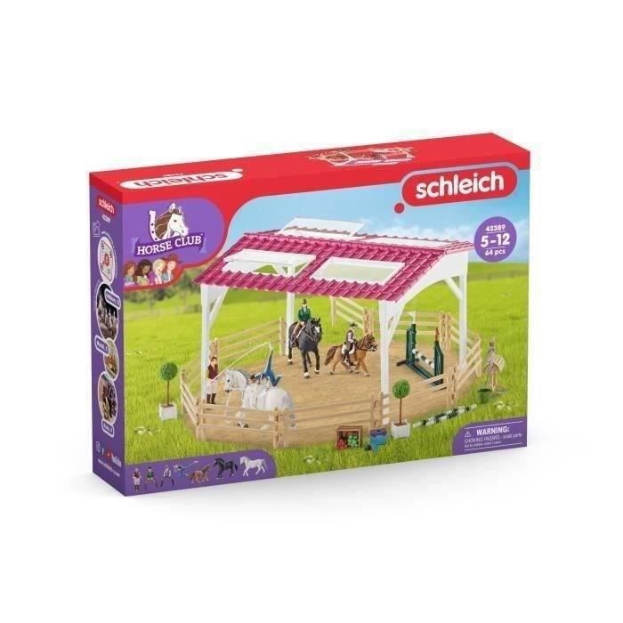 SCHLEICH - ??cole d'?�quitation avec cavali?�re et chevaux - 42389 - Gamme Horse Club - Cdiscount 