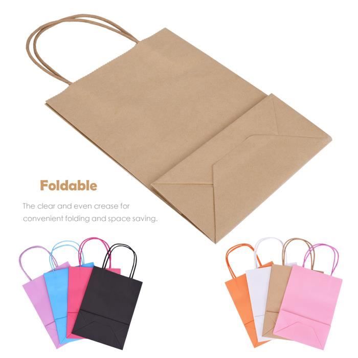 Prlgern Sac En Papier Sac Kraft 15PC Sac Papier Kraft Avec Poignée Pochette Cadeau Sac Cadeau Sac Pour Cadeau Sac Cadeau Petit Format Sachet Cadeau Sac Cadeau 100% Recyclables