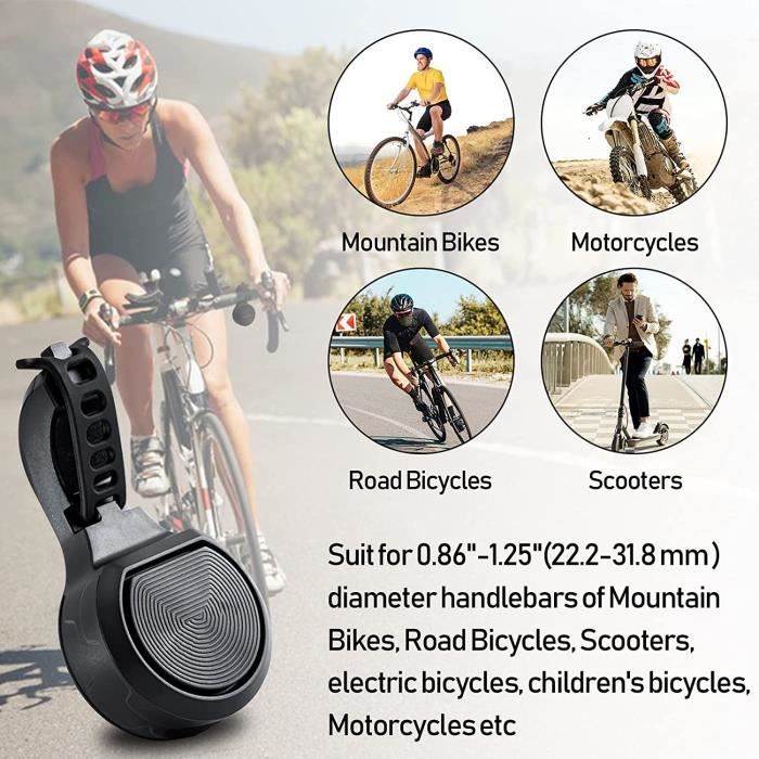 Klaxon de velo,Bleu--Sonnette électronique forte pour vélo de route