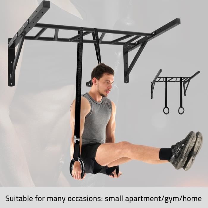 Barre De Traction Murale QLS – 110 Cm – Capacité 200 Kg – Professionnelle
