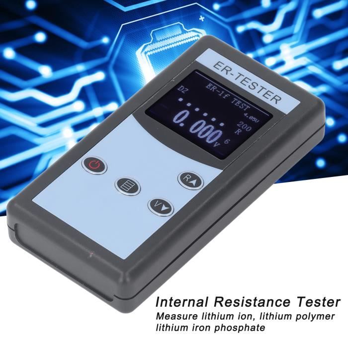 EBTOOLS Indicateur de résistance interne de la batterie Testeur de  Résistance de Batterie Haute Précision Instrument de Test de